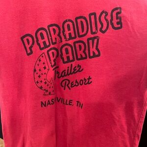 Paradise Park Trailer Resort Red Graphic Tee
